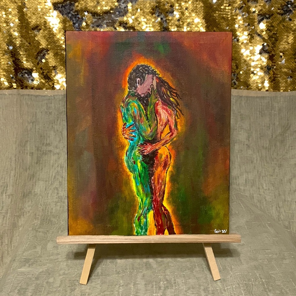 Original Abstract Miniature Painting